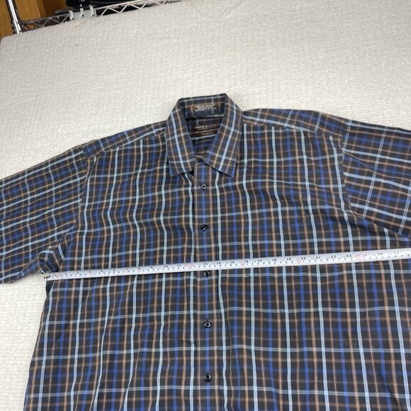 Lot of x2 Forsyth of Canada Dress Shirts Wrinkle Free Lined / Plaid Men Sz 2XL - Picture 6 of 16